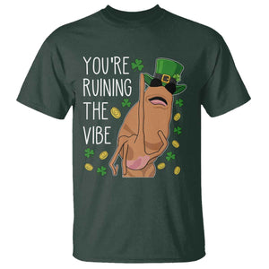 Marcus The Worm St Patricks Day T Shirt You're Ruining The Vibe TS14 Dark Forest Green Print Your Wear