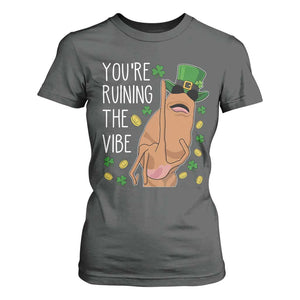 Marcus The Worm St Patricks Day T Shirt For Women You're Ruining The Vibe TS14 Dark Heather Print Your Wear