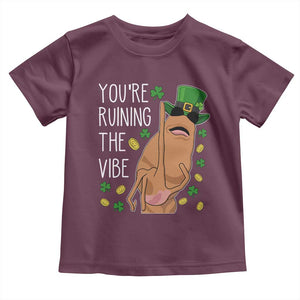 Marcus The Worm St Patricks Day Toddler T Shirt You're Ruining The Vibe TS14 Maroon Print Your Wear