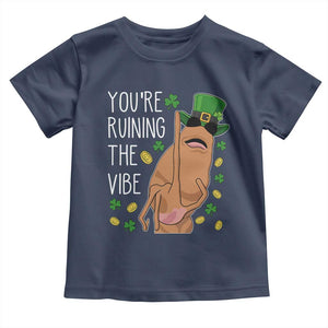 Marcus The Worm St Patricks Day Toddler T Shirt You're Ruining The Vibe TS14 Navy Print Your Wear