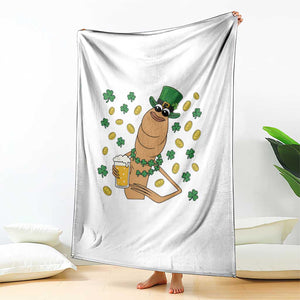 Marcus The Worm St Patricks Day Throw Blanket Funny Drinking Irish Beer Ireland TS14 Print Your Wear