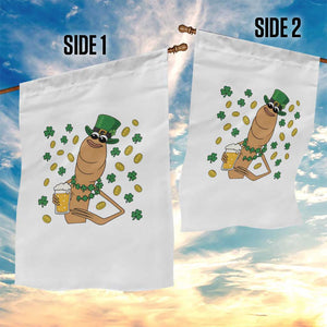 Marcus The Worm St Patricks Day Garden Flag Funny Drinking Irish Beer Ireland TS14 Print Your Wear