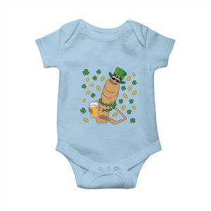 Marcus The Worm St Patricks Day Baby Onesie Funny Drinking Irish Beer Ireland TS14 Light Blue Print Your Wear