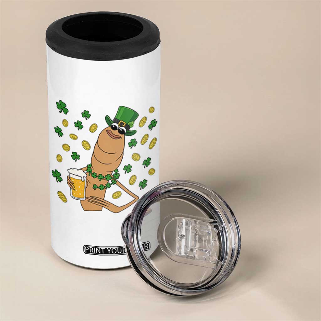 Marcus The Worm St Patricks Day 4 in 1 Can Cooler Tumbler Funny Drinking Irish Beer Ireland TS14 Print Your Wear