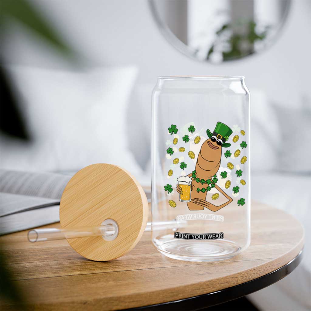 Marcus The Worm St Patricks Day Glass Can Funny Drinking Irish Beer Ireland TS14 Print Your Wear
