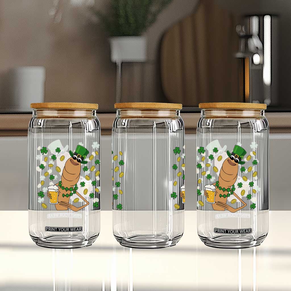 Marcus The Worm St Patricks Day Glass Can Funny Drinking Irish Beer Ireland TS14 Print Your Wear