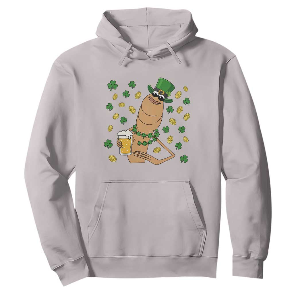 Marcus The Worm St Patricks Day Hoodie Funny Drinking Irish Beer Ireland TS14 Ice Gray Print Your Wear