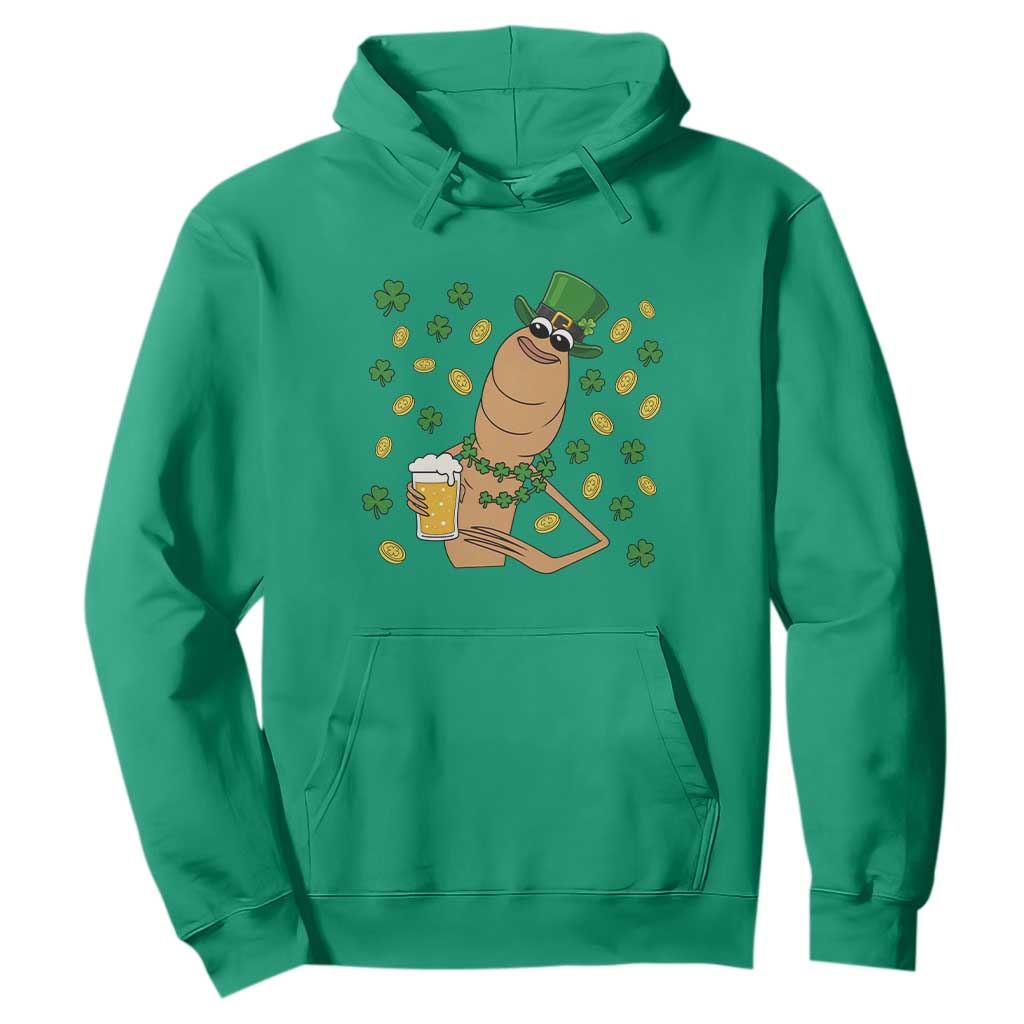 Marcus The Worm St Patricks Day Hoodie Funny Drinking Irish Beer Ireland TS14 Irish Green Print Your Wear