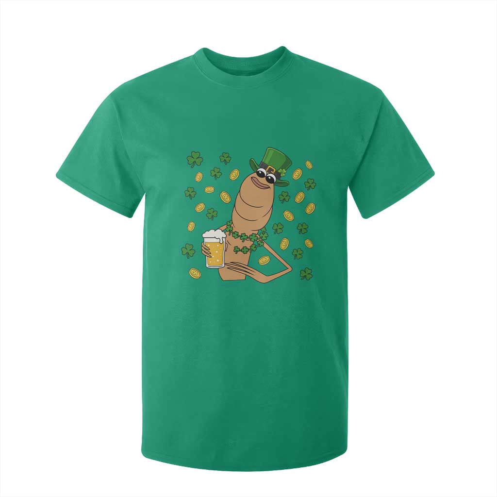 Marcus The Worm St Patricks Day T Shirt For Kid Funny Drinking Irish Beer Ireland TS14 Irish Green Print Your Wear