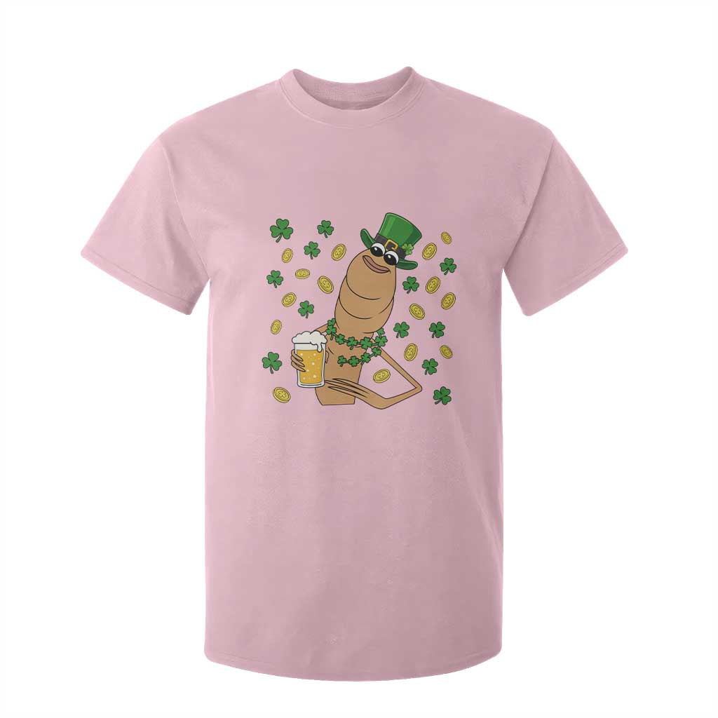 Marcus The Worm St Patricks Day T Shirt For Kid Funny Drinking Irish Beer Ireland TS14 Light Pink Print Your Wear