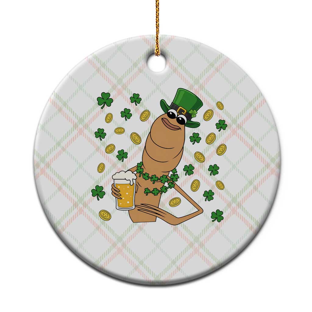 Marcus The Worm St Patricks Day Ceramic Ornament Funny Drinking Irish Beer Ireland TS14 1pc Christmas Plaid Print Your Wear
