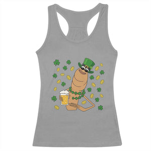 Marcus The Worm St Patricks Day Racerback Tank Top Funny Drinking Irish Beer Ireland TS14 Sport Gray Print Your Wear