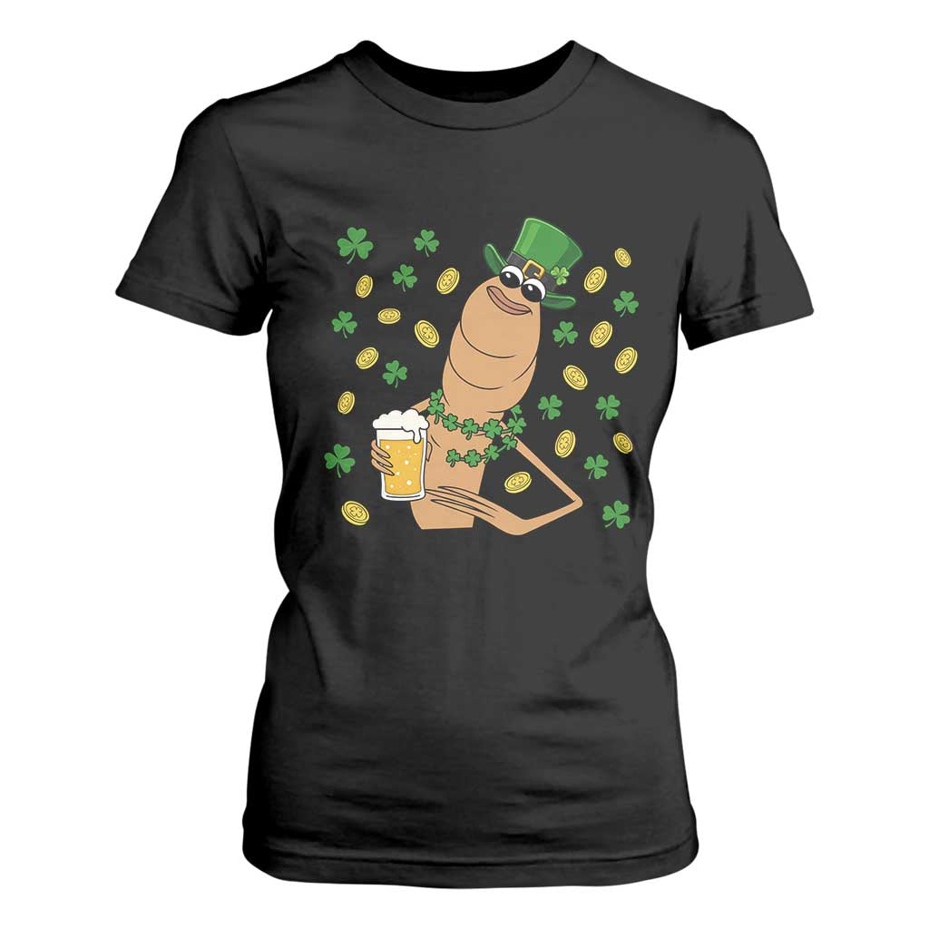 Marcus The Worm St Patricks Day T Shirt For Women Funny Drinking Irish Beer Ireland TS14 Black Print Your Wear