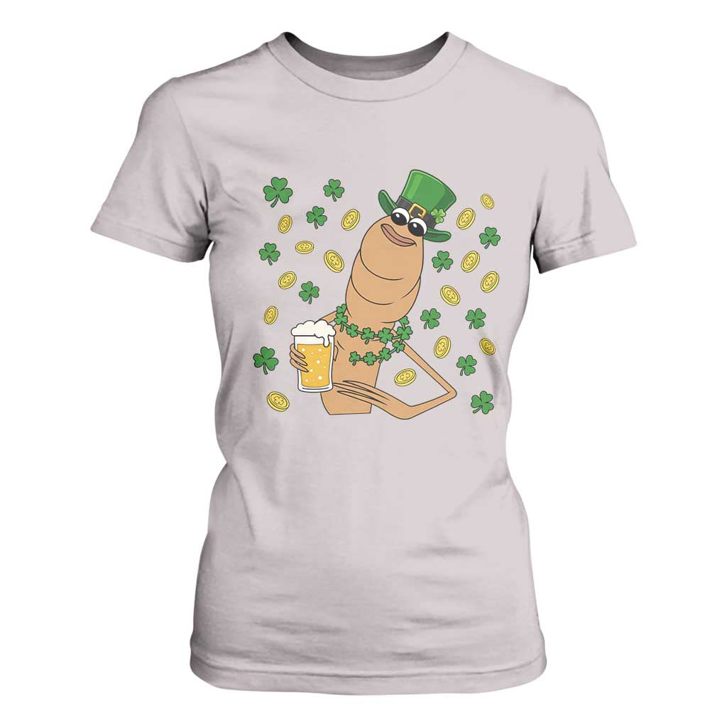 Marcus The Worm St Patricks Day T Shirt For Women Funny Drinking Irish Beer Ireland TS14 Ice Gray Print Your Wear
