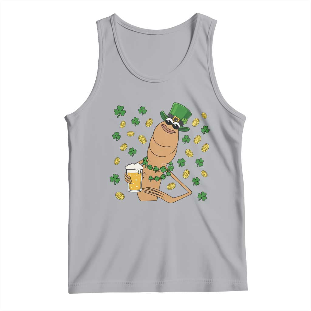 Marcus The Worm St Patricks Day Tank Top Funny Drinking Irish Beer Ireland TS14 Athletic Heather Print Your Wear