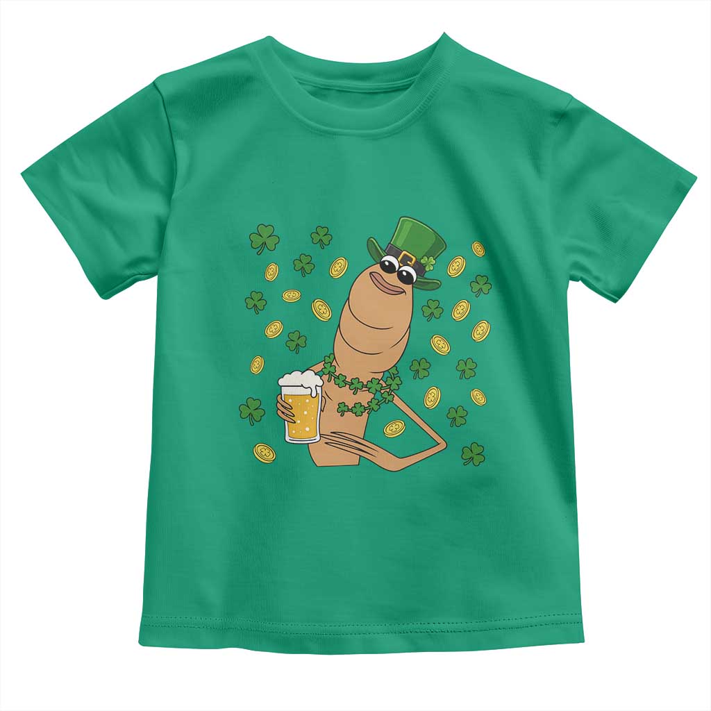 Marcus The Worm St Patricks Day Toddler T Shirt Funny Drinking Irish Beer Ireland TS14 Irish Green Print Your Wear