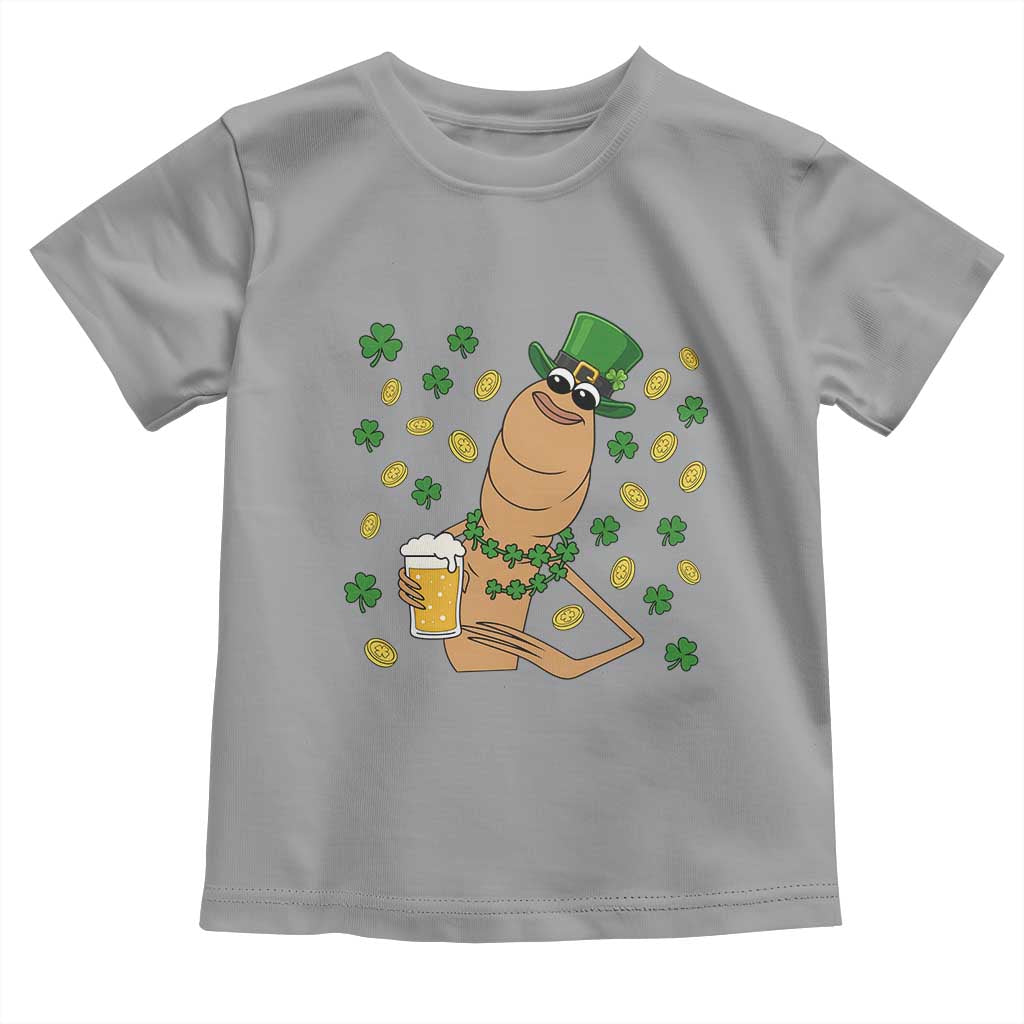 Marcus The Worm St Patricks Day Toddler T Shirt Funny Drinking Irish Beer Ireland TS14 Sport Gray Print Your Wear