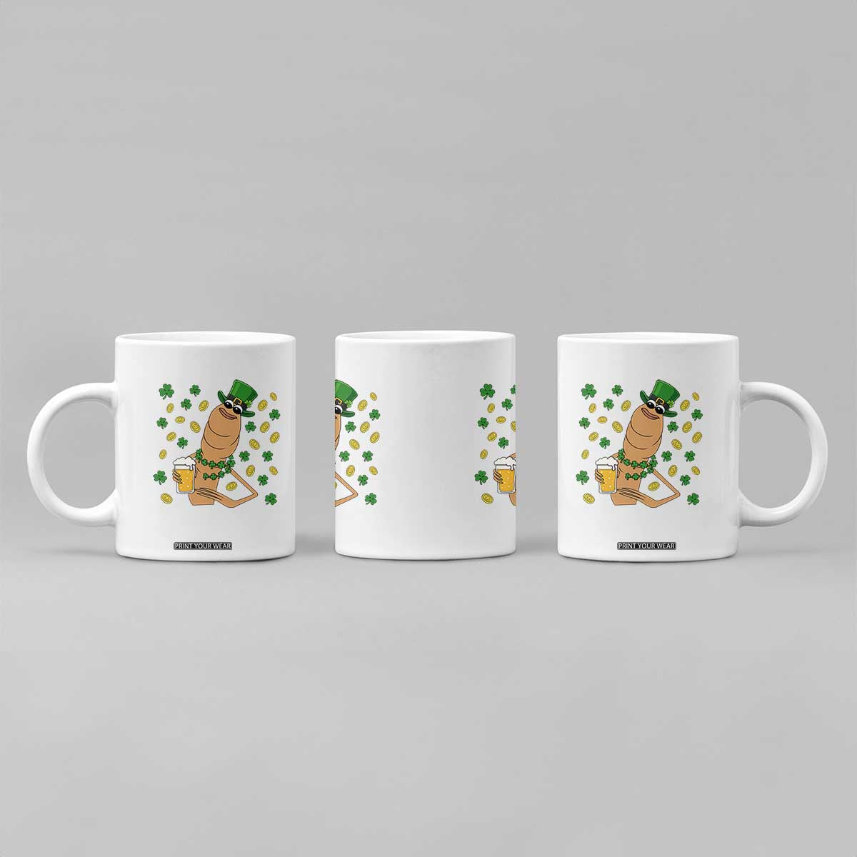 Marcus The Worm St Patricks Day Coffee Mug Funny Drinking Irish Beer Ireland TS14 Print Your Wear