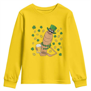 Marcus The Worm St Patricks Day Youth Sweatshirt Funny Drinking Irish Beer Ireland TS14 Daisy Print Your Wear