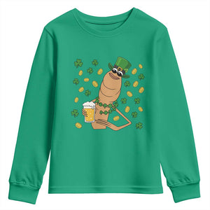 Marcus The Worm St Patricks Day Youth Sweatshirt Funny Drinking Irish Beer Ireland TS14 Irish Green Print Your Wear