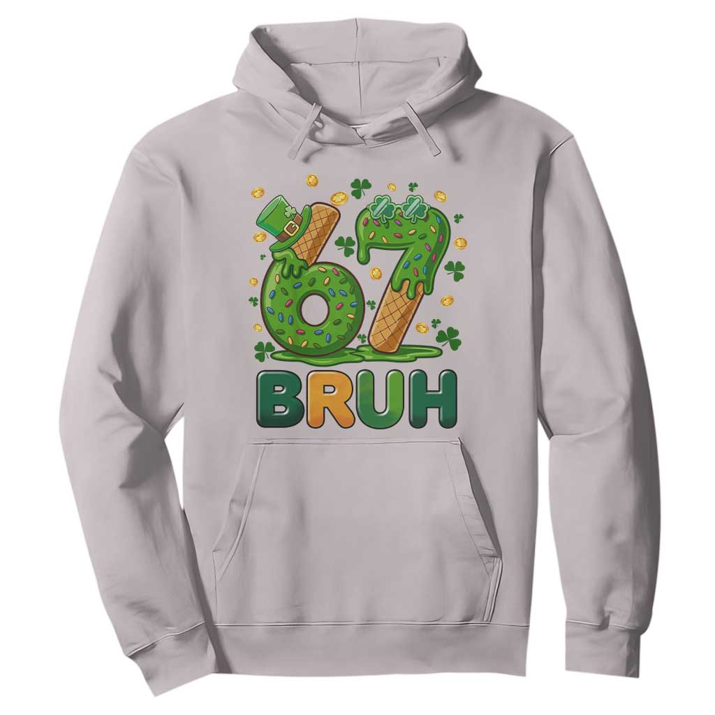 67 St Patricks Day Hoodie Funny Six Seven Bruh Meme TS14 Ice Gray Print Your Wear