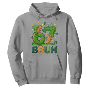 67 St Patricks Day Hoodie Funny Six Seven Bruh Meme TS14 Sport Gray Print Your Wear