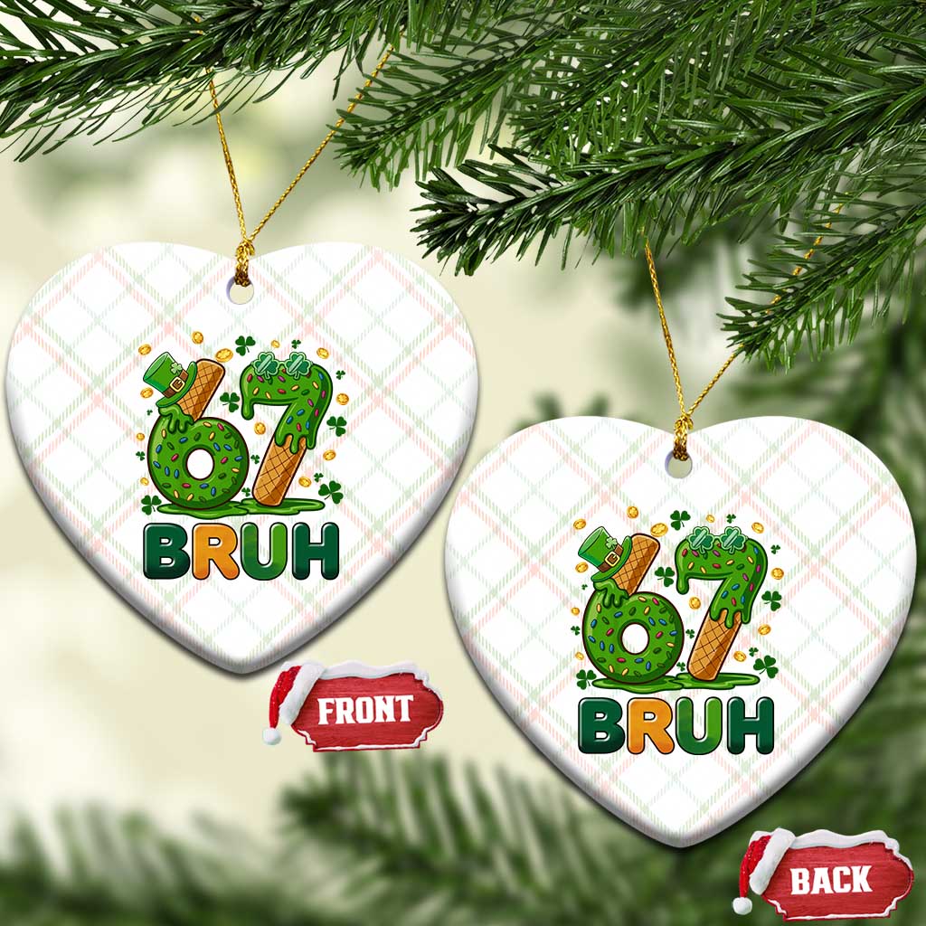 67 St Patricks Day Ceramic Ornament Funny Six Seven Bruh Meme TS14 Print Your Wear