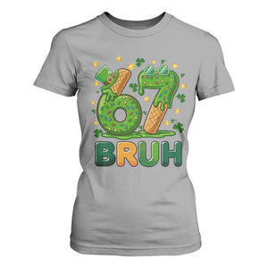 67 St Patricks Day T Shirt For Women Funny Six Seven Bruh Meme TS14 Sport Gray Print Your Wear