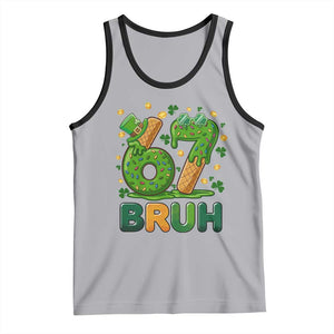 67 St Patricks Day Tank Top Funny Six Seven Bruh Meme TS14 Athletic Heather Black Print Your Wear