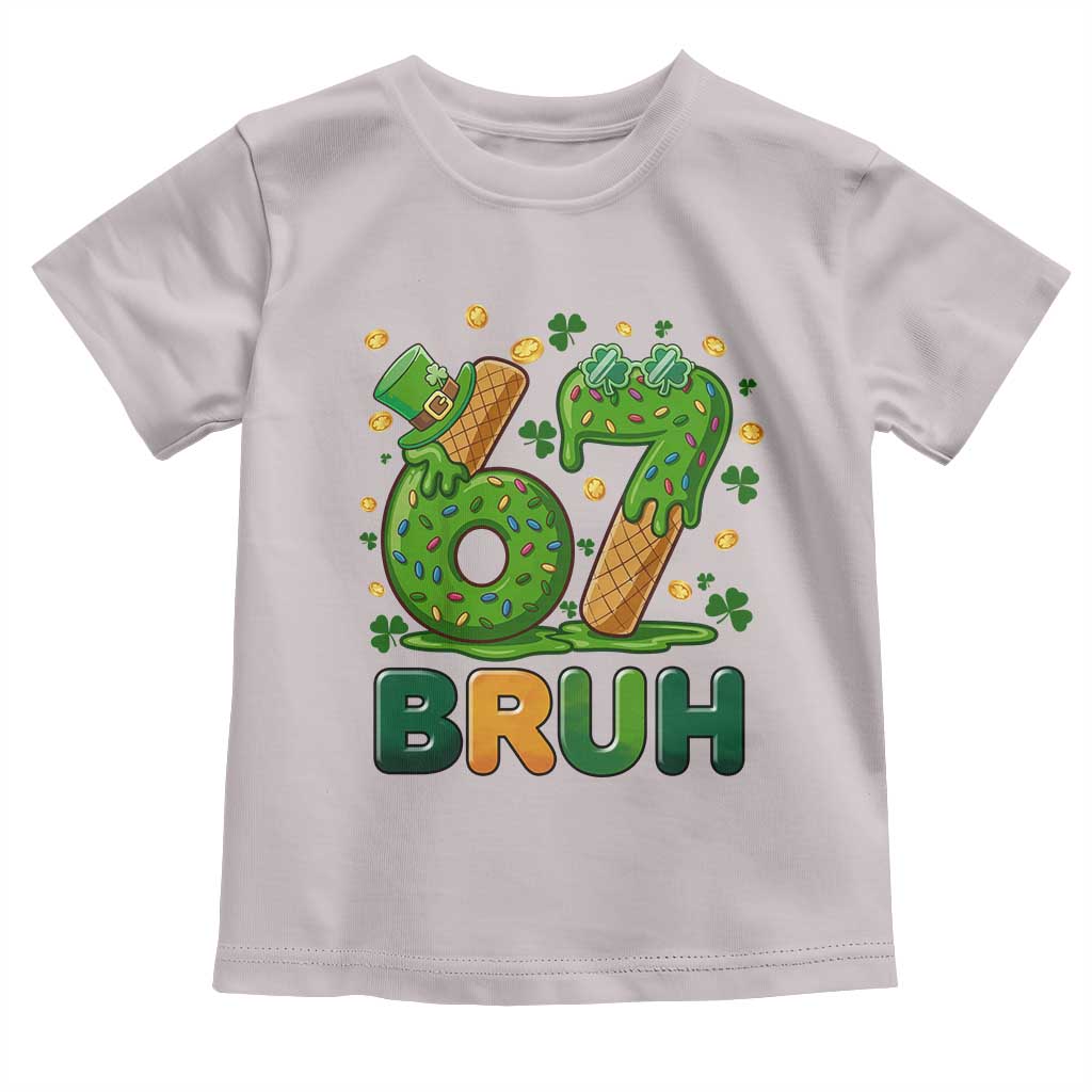 67 St Patricks Day Toddler T Shirt Funny Six Seven Bruh Meme TS14 Ice Gray Print Your Wear