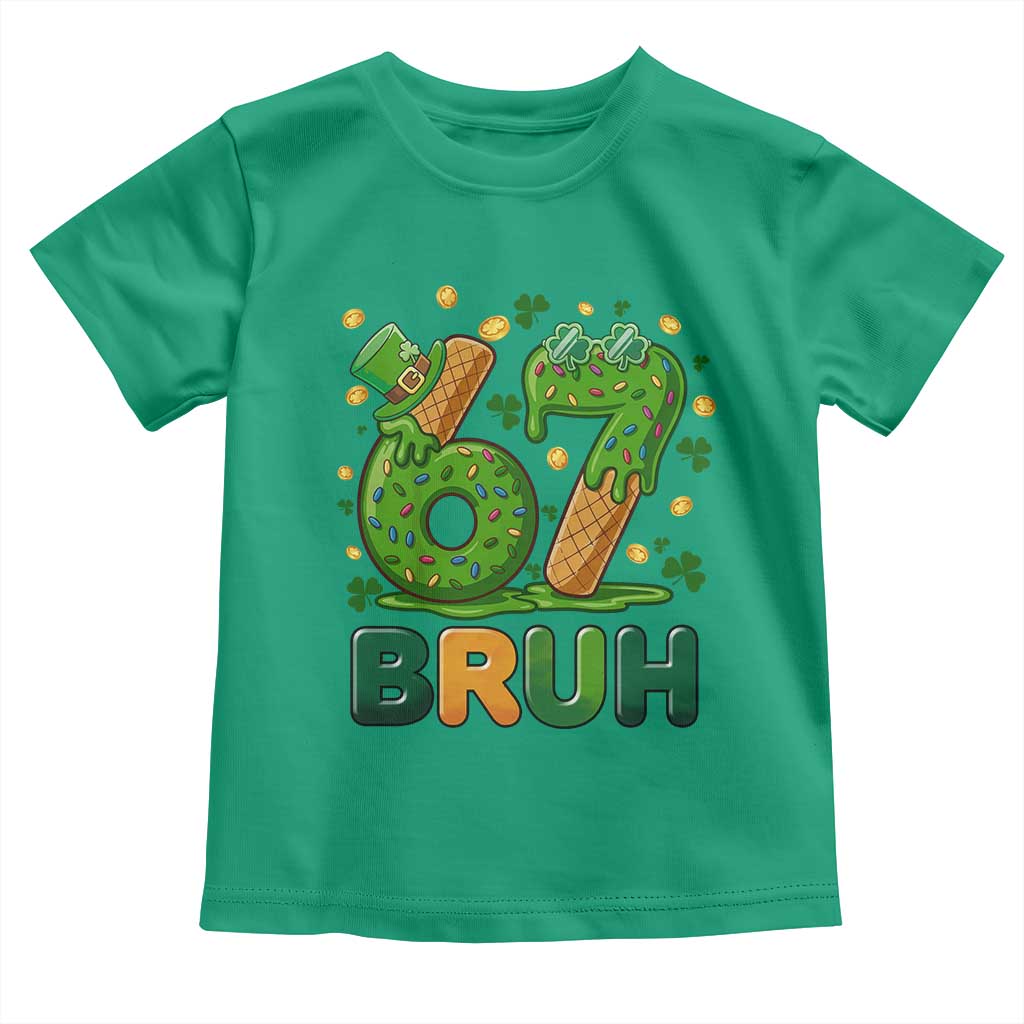 67 St Patricks Day Toddler T Shirt Funny Six Seven Bruh Meme TS14 Irish Green Print Your Wear