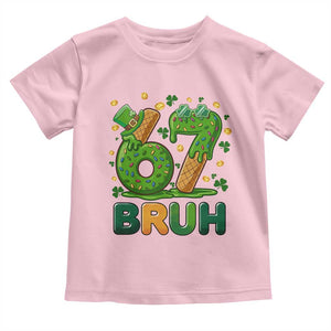 67 St Patricks Day Toddler T Shirt Funny Six Seven Bruh Meme TS14 Light Pink Print Your Wear