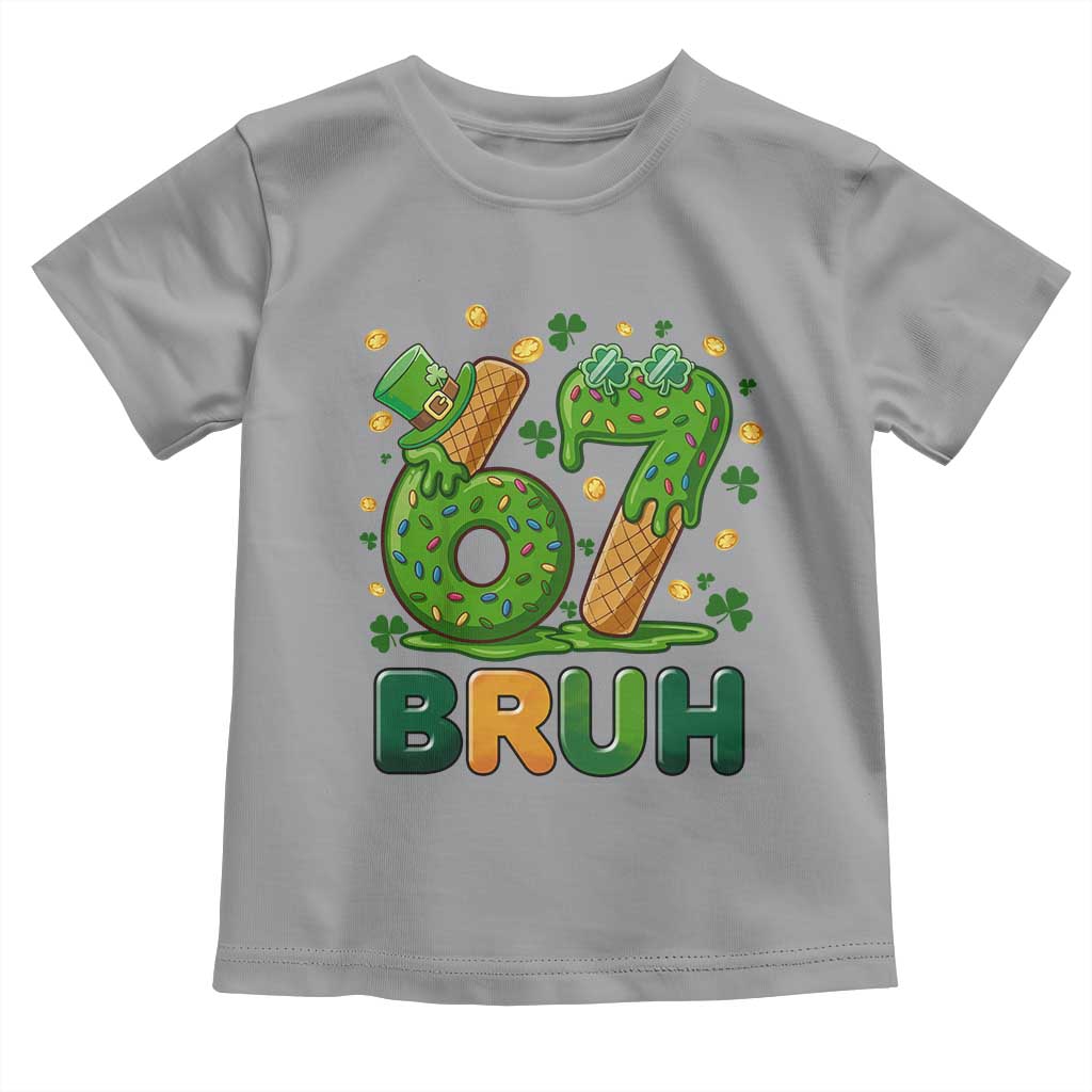 67 St Patricks Day Toddler T Shirt Funny Six Seven Bruh Meme TS14 Sport Gray Print Your Wear