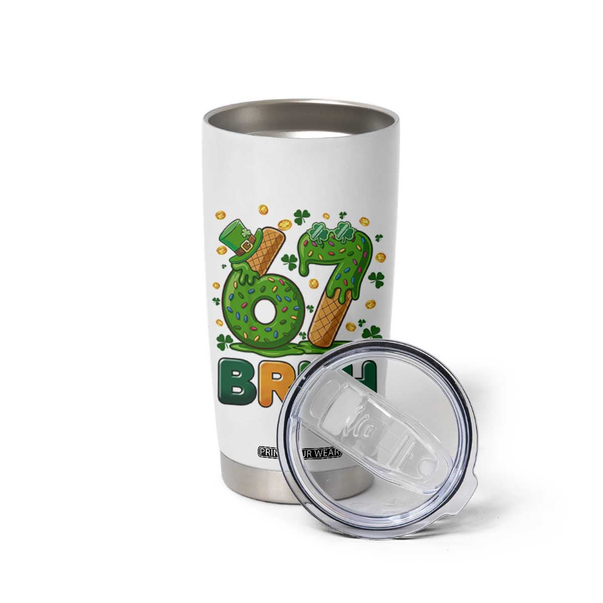 67 St Patricks Day Tumbler Cup Funny Six Seven Bruh Meme TS14 Print Your Wear
