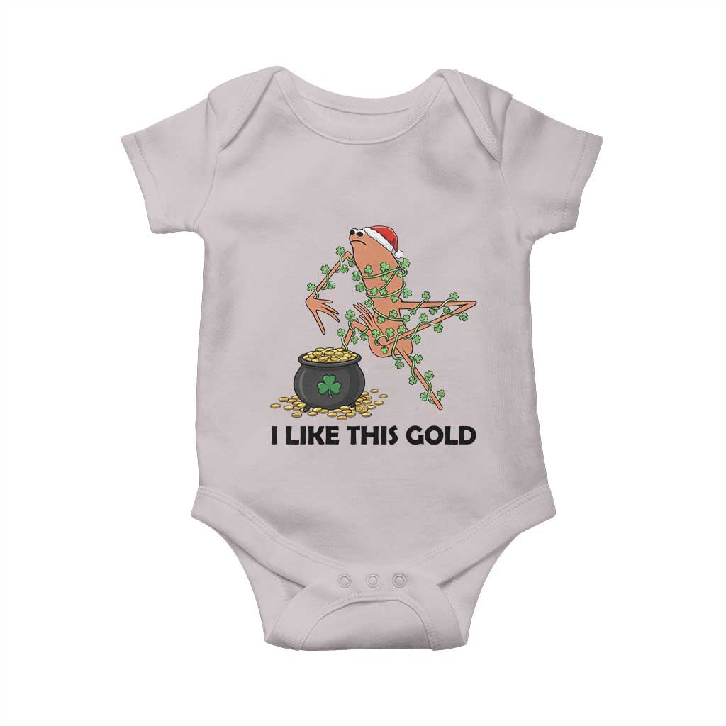 Marcus The Worm St Patricks Day Baby Onesie I Like This Gold TS14 Ice Gray Print Your Wear