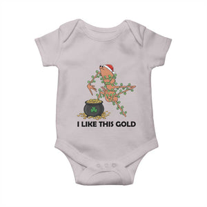 Marcus The Worm St Patricks Day Baby Onesie I Like This Gold TS14 Ice Gray Print Your Wear