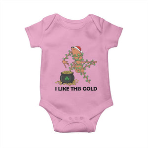 Marcus The Worm St Patricks Day Baby Onesie I Like This Gold TS14 Light Pink Print Your Wear