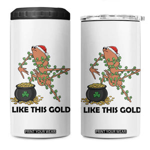 Marcus The Worm St Patricks Day 4 in 1 Can Cooler Tumbler I Like This Gold TS14 One Size: 16 oz White Print Your Wear