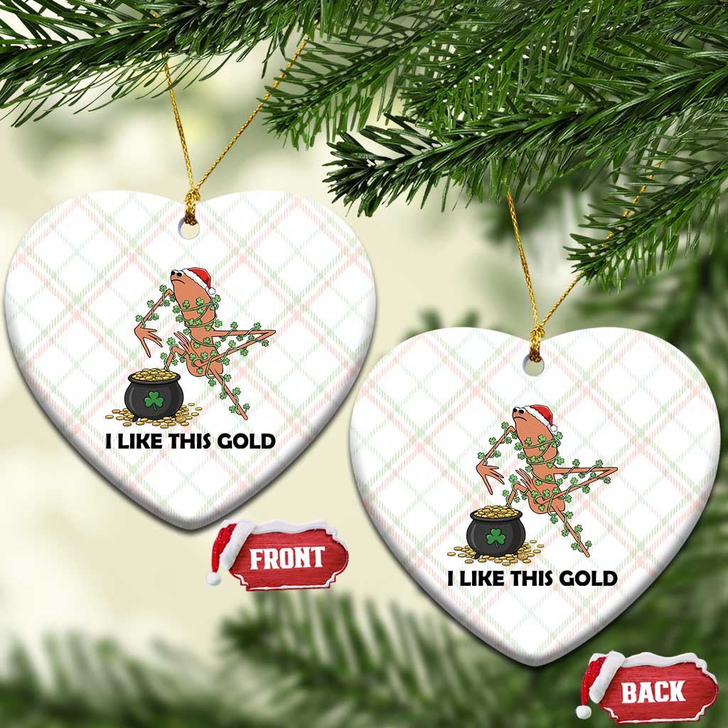 Marcus The Worm St Patricks Day Ceramic Ornament I Like This Gold TS14 Print Your Wear