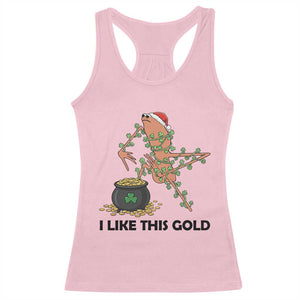 Marcus The Worm St Patricks Day Racerback Tank Top I Like This Gold TS14 Light Pink Print Your Wear
