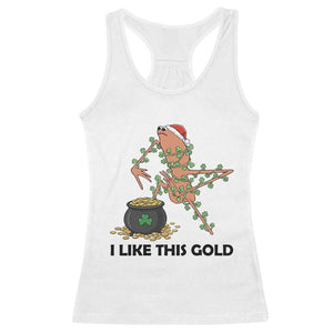 Marcus The Worm St Patricks Day Racerback Tank Top I Like This Gold TS14 White Print Your Wear