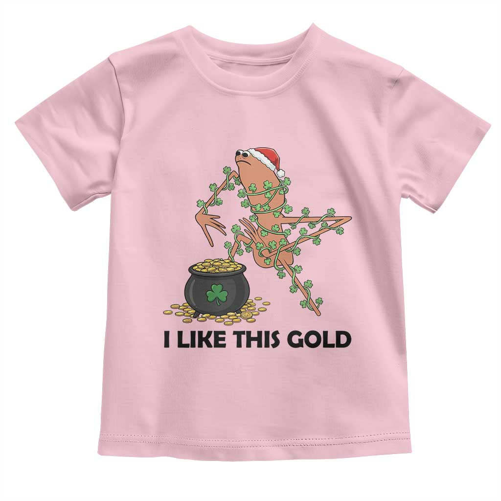 Marcus The Worm St Patricks Day Toddler T Shirt I Like This Gold TS14 Light Pink Print Your Wear