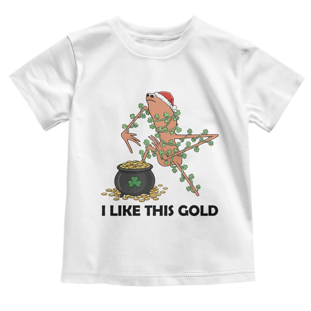 Marcus The Worm St Patricks Day Toddler T Shirt I Like This Gold TS14 White Print Your Wear