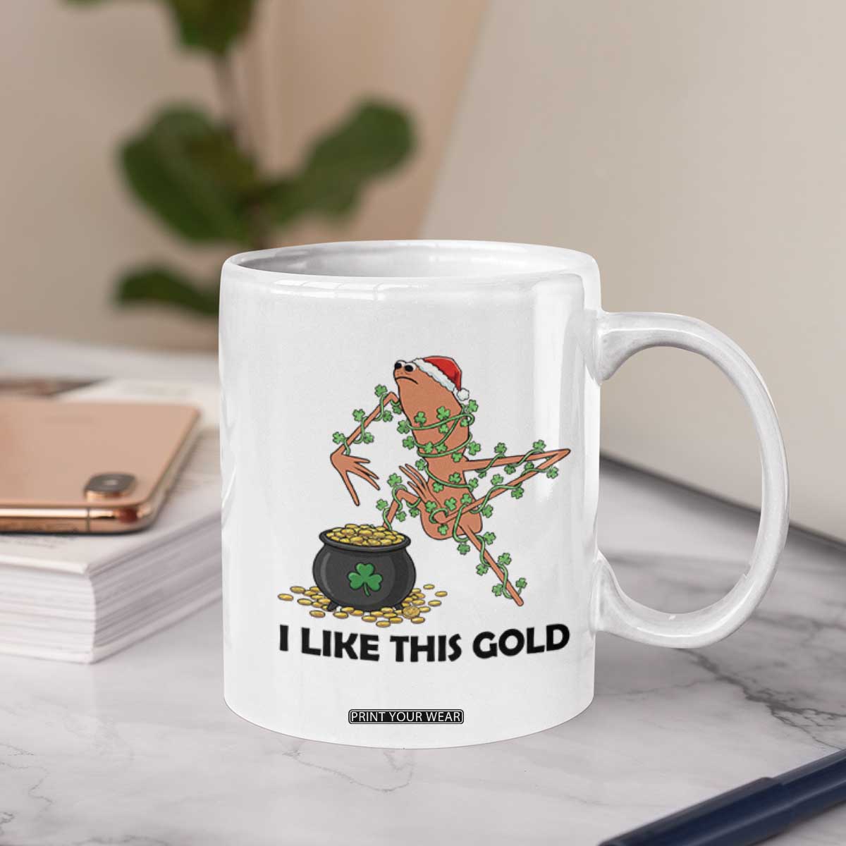Marcus The Worm St Patricks Day Coffee Mug I Like This Gold TS14 Print Your Wear