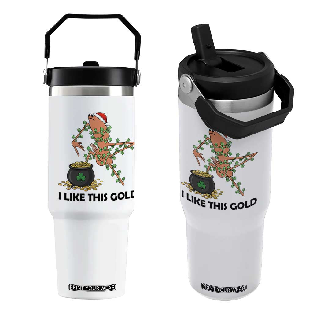 Marcus The Worm St Patricks Day Flip Straw Tumbler I Like This Gold TS14 One Size: 30 oz White Print Your Wear