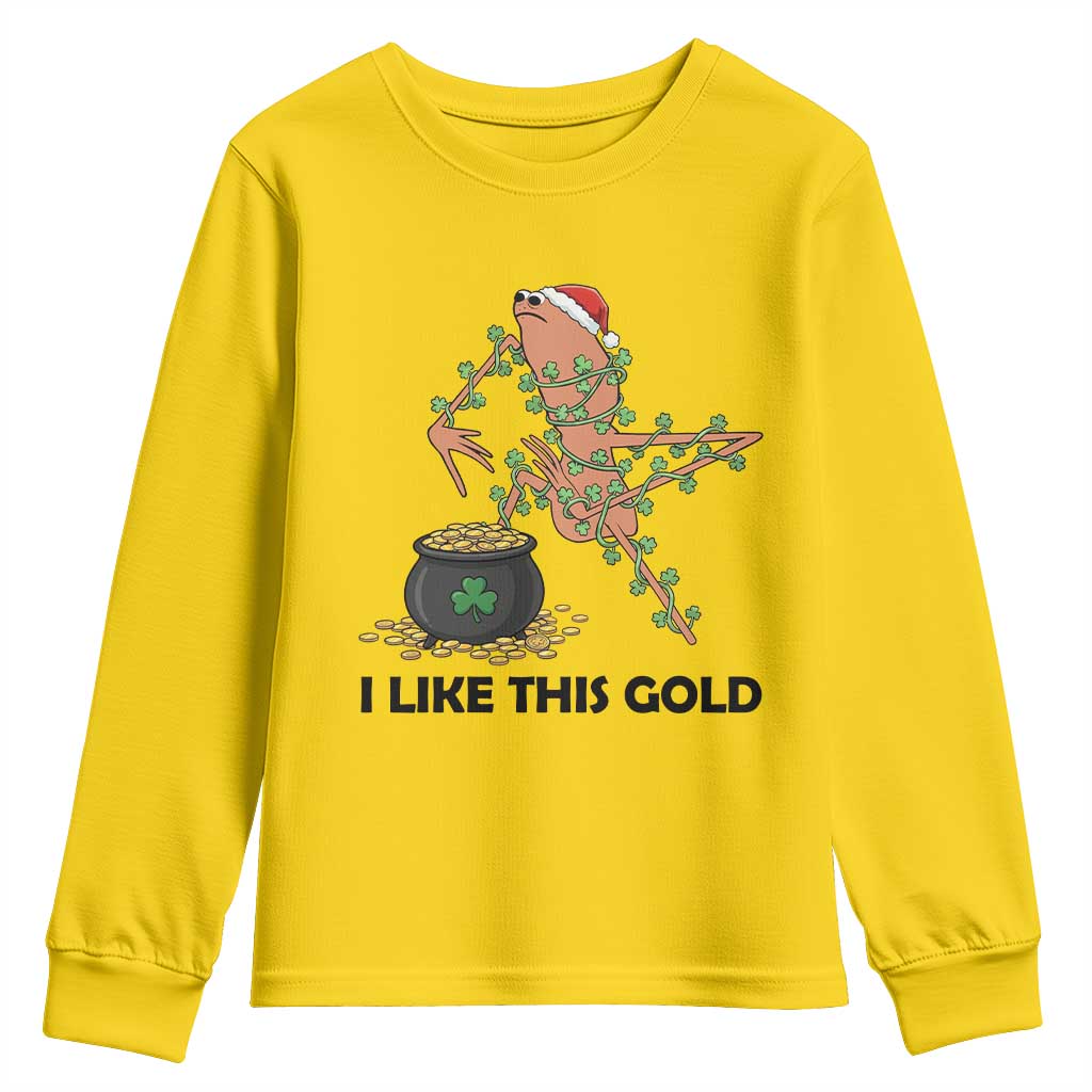 Marcus The Worm St Patricks Day Youth Sweatshirt I Like This Gold TS14 Daisy Print Your Wear