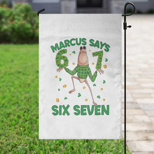 Marcus The Worm St Patricks Day Garden Flag Funny 67 Six Seven Hands Meme TS14 Print Your Wear