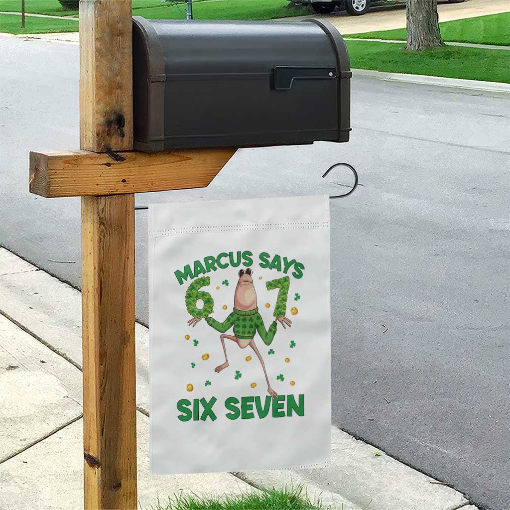 Marcus The Worm St Patricks Day Garden Flag Funny 67 Six Seven Hands Meme TS14 Print Your Wear