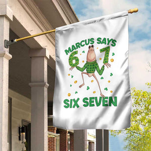 Marcus The Worm St Patricks Day Garden Flag Funny 67 Six Seven Hands Meme TS14 Print Your Wear