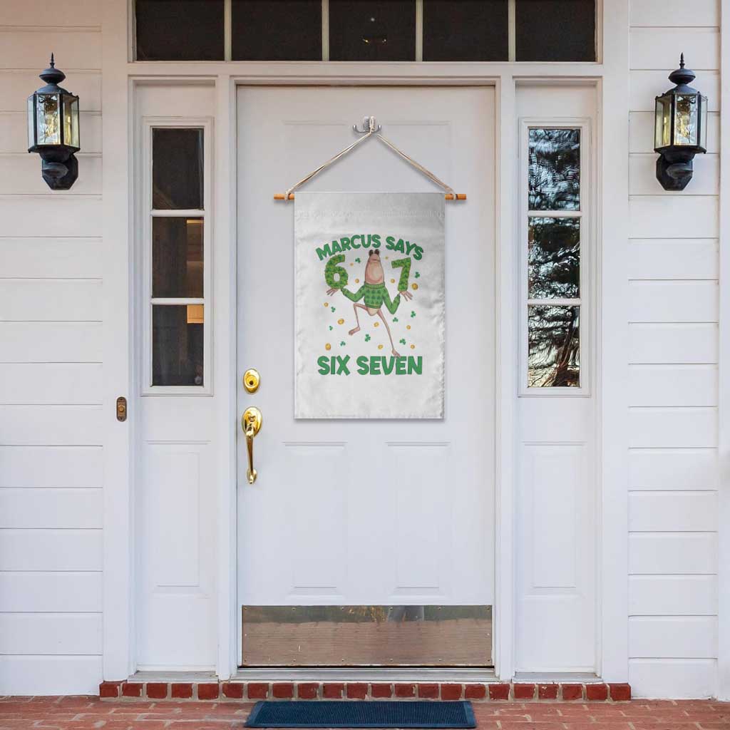 Marcus The Worm St Patricks Day Garden Flag Funny 67 Six Seven Hands Meme TS14 Print Your Wear